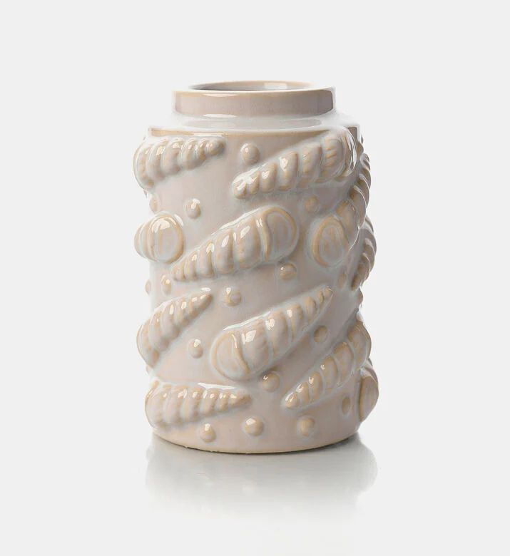 Home Deco and More Embossed Shell Pattern Vase, Packshot View