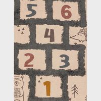 Cotton Step-print Floor Rug