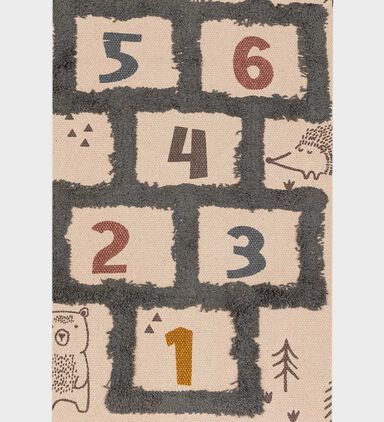 Cotton Step-print Floor Rug