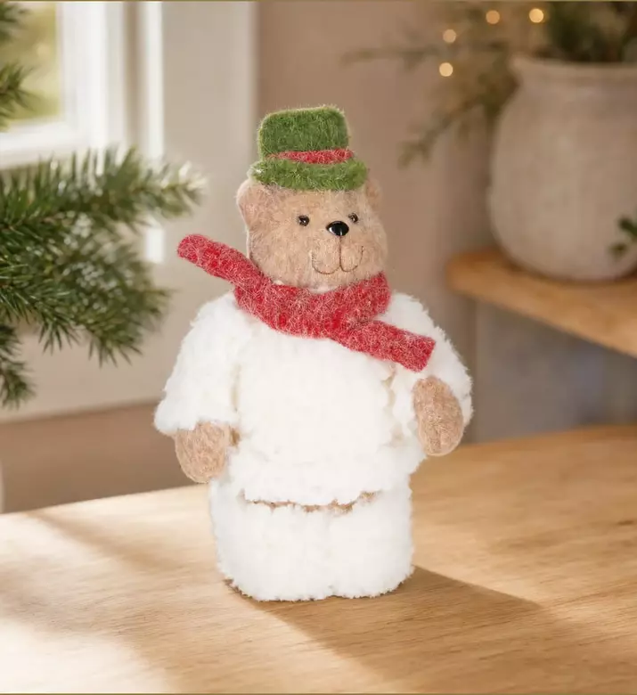 Home Deco and More Detailed Standing Festive Bear Figure, Model View