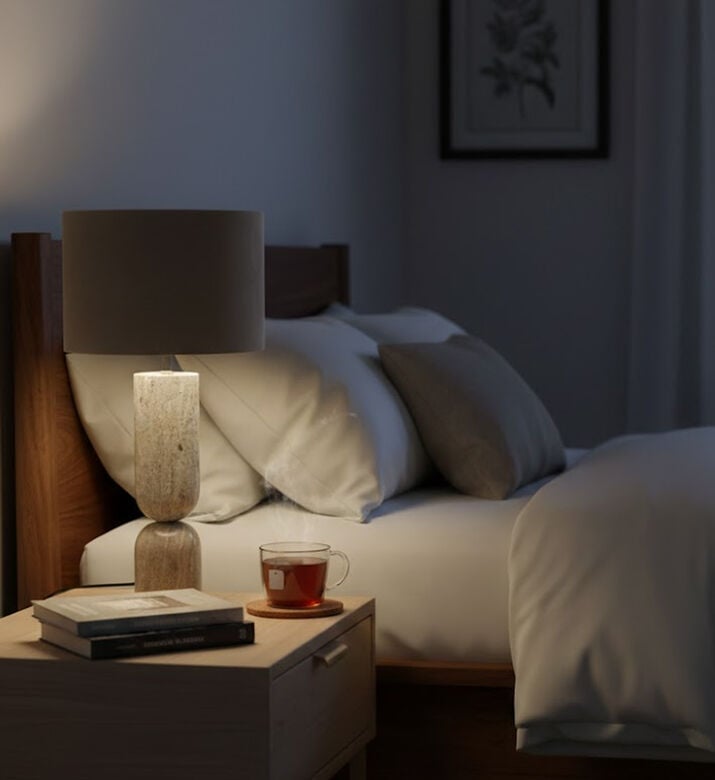 Home Deco and More Isabela 2 Pin Table Lamp, Grey, Packshot View