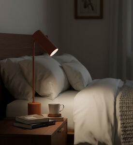 Home Deco and More Scoopy 2 Pin Table Lamp, Terracotta, Packshot View