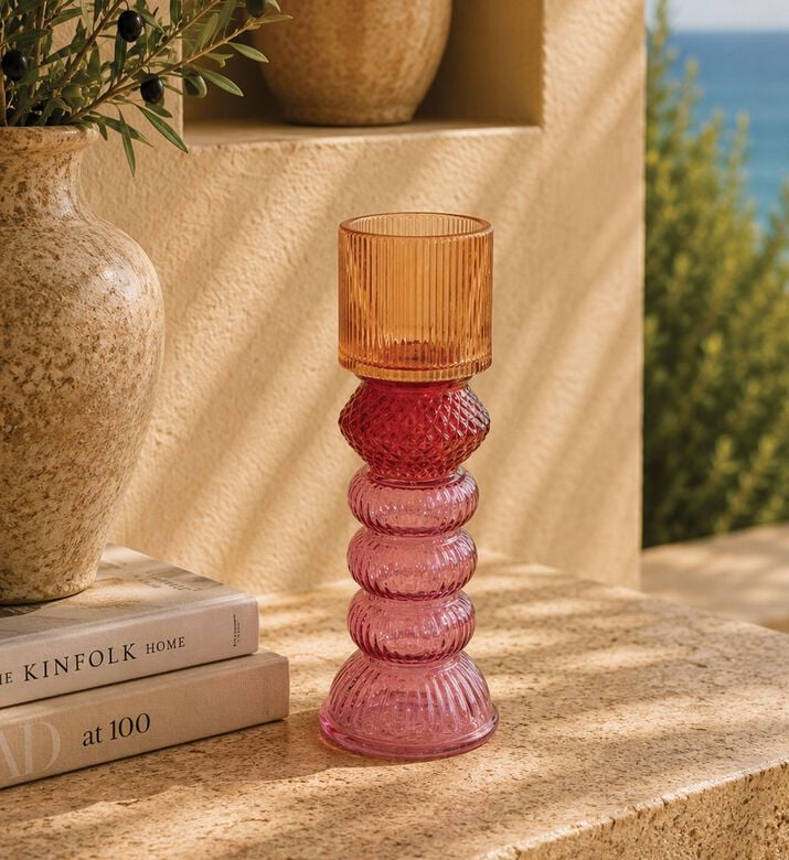 Home Deco and More Multi-colored Tealight Holder, Packshot View