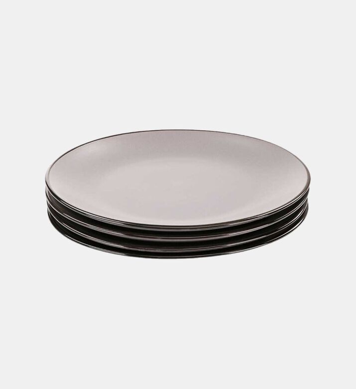 Home Deco and More Happy Stoneware Dinner Plate 4-piece Set, Packshot View