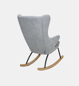 Home Deco and More Dolly Ash Wood Steel Rocking Chair, Grey, Packshot View