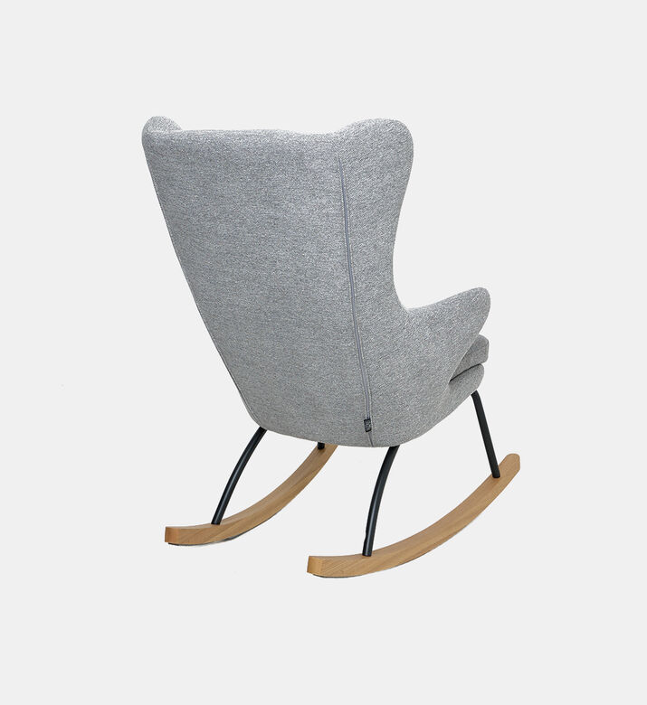 Home Deco and More Dolly Ash Wood Steel Rocking Chair, Grey, Packshot View