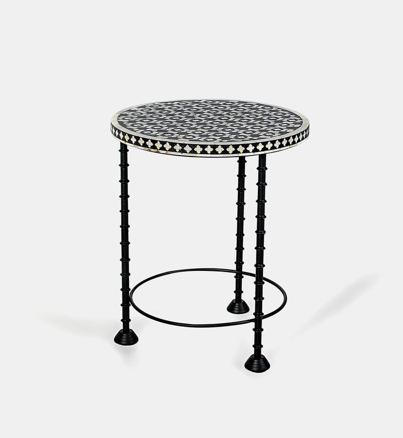 Chess Iron Side Table