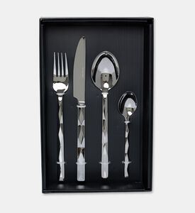 Home Deco and More Forge Stainless Steel 18 0 Shiny-finish 24 Piece Cutlery Set, Packshot View