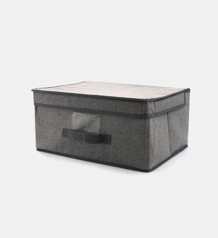 Flip Lid Striped Storage Box