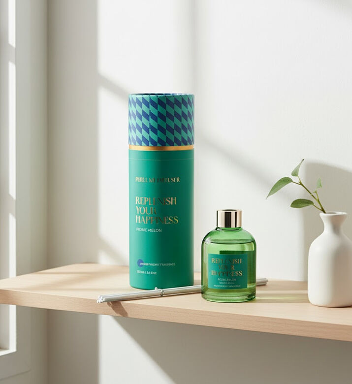 Home Deco and More Colored Glass Reed Diffuser, Packshot View