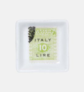 Voyage Stamp Design Square Dish