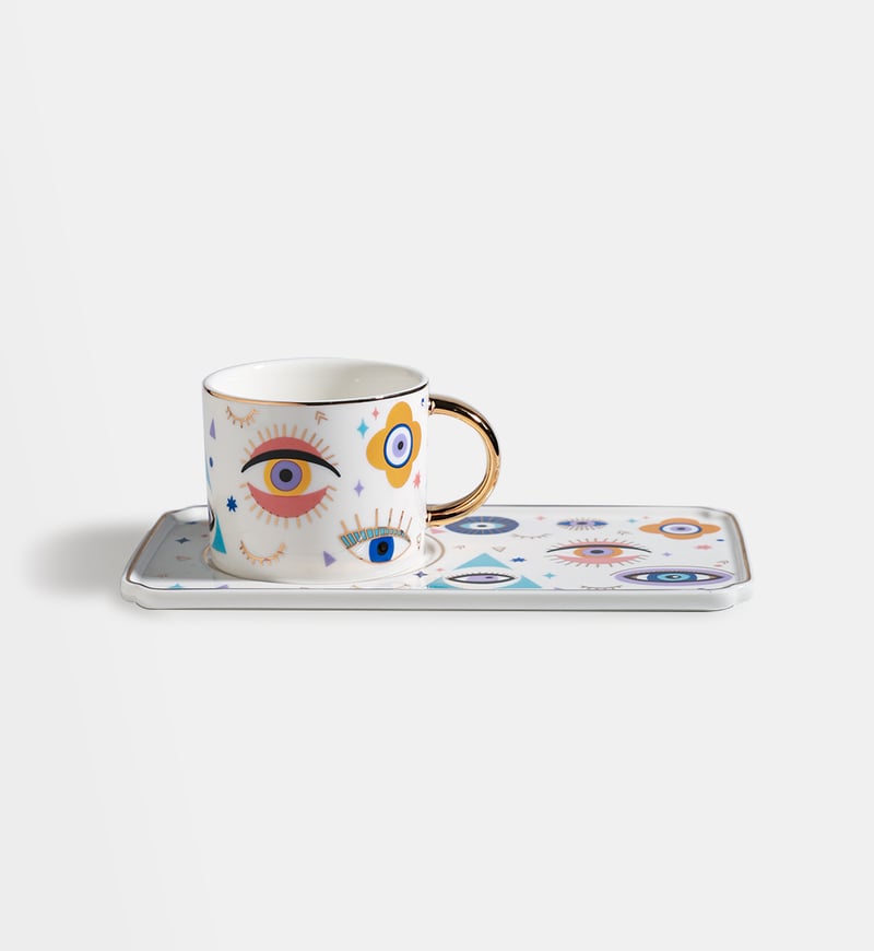 Eye Cup Tray Ceramic Set