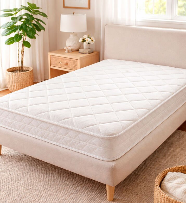 Home Deco and More Virginia Mattress, White, 90x200-cm, Packshot View