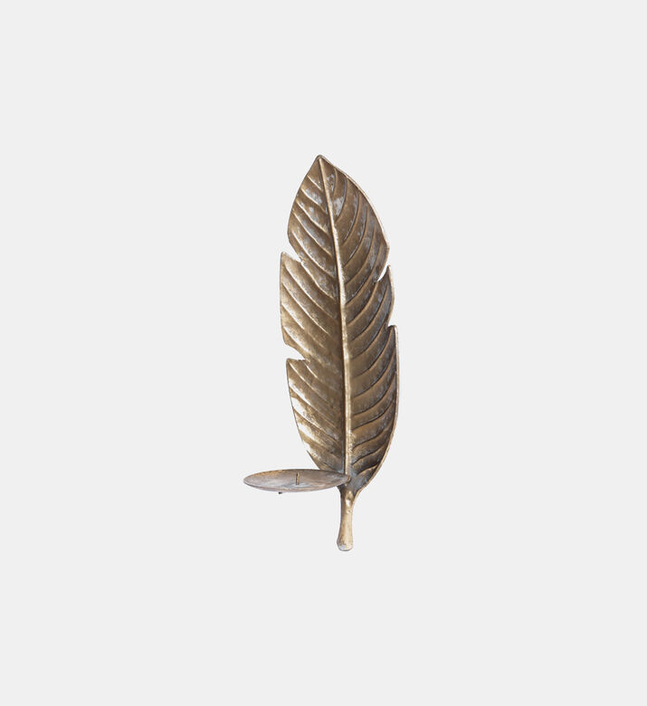 Metal Leaf-shape Candle Holder 45 Cm