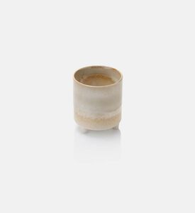 Home Deco and More Porcelain Footed Flower Pot, Beige, S, Packshot View