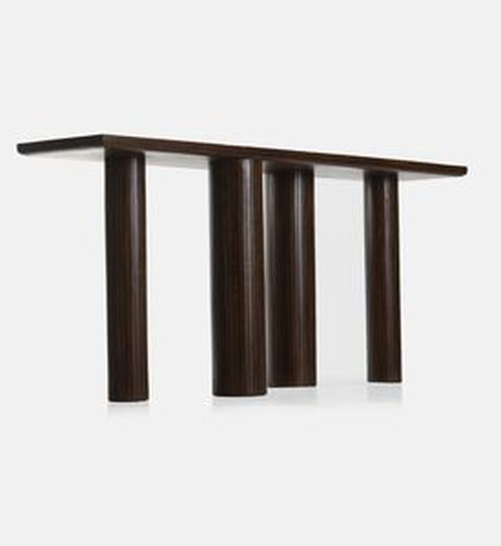 Home Deco and More Pillar Mango Wood Console, Packshot View