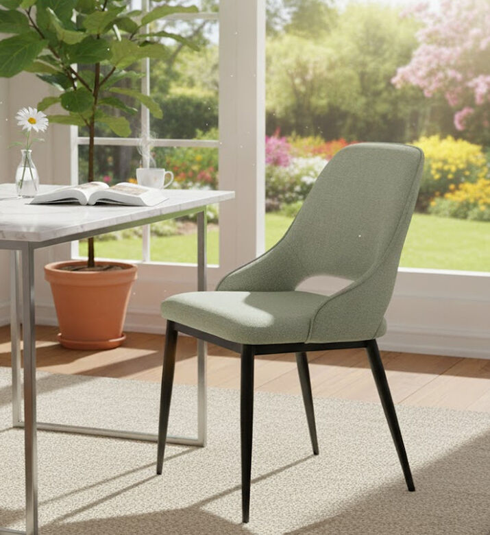 Home Deco and More Koni Iron Tube Dinning Chair, Green, Packshot View