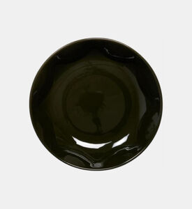 Essenza Sculpture Porcelain Pasta Plate, Dark-green, 21-cm, Packshot View