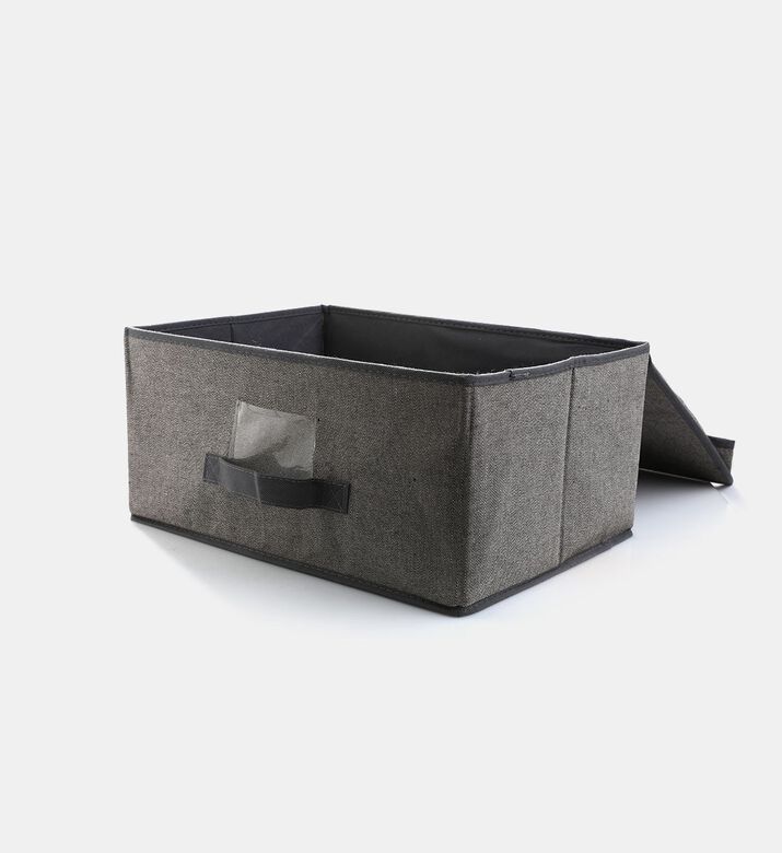 Flip Lid Striped Storage Box