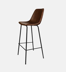 Home Deco and More Synthetic Leather Mappo Bar Chair, Burgundy, 44x47x104-cm, Packshot View