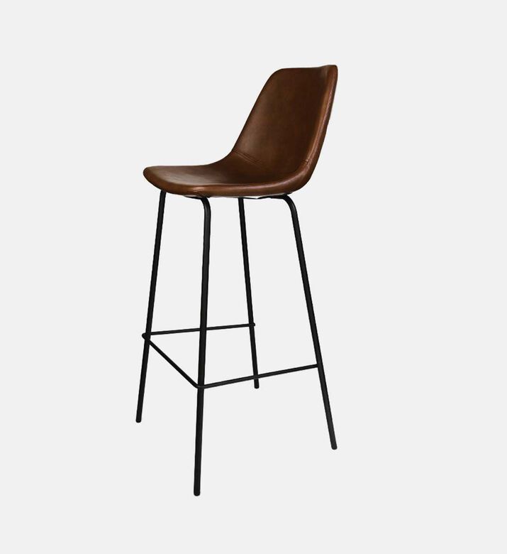 Home Deco and More Synthetic Leather Mappo Bar Chair, Burgundy, 44x47x104-cm, Packshot View