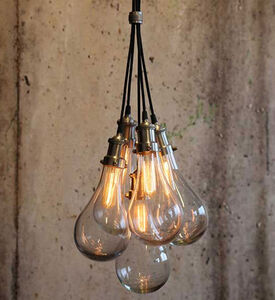 Hanging Lamp Fida Glass Nickle