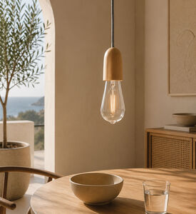 Opjet Suspension Wooden Pendant Lamp, Packshot View