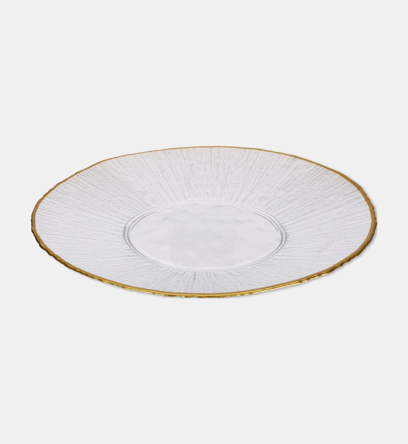 Large Gold Rim Serving Plate