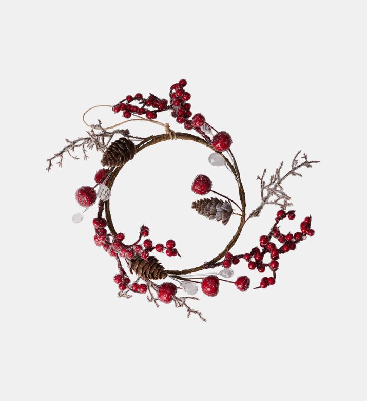 Home Deco and More Wreath Hanging Red Berry, Packshot View