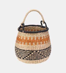 Home Deco and More Waterhyacint Handled Basket, Packshot View