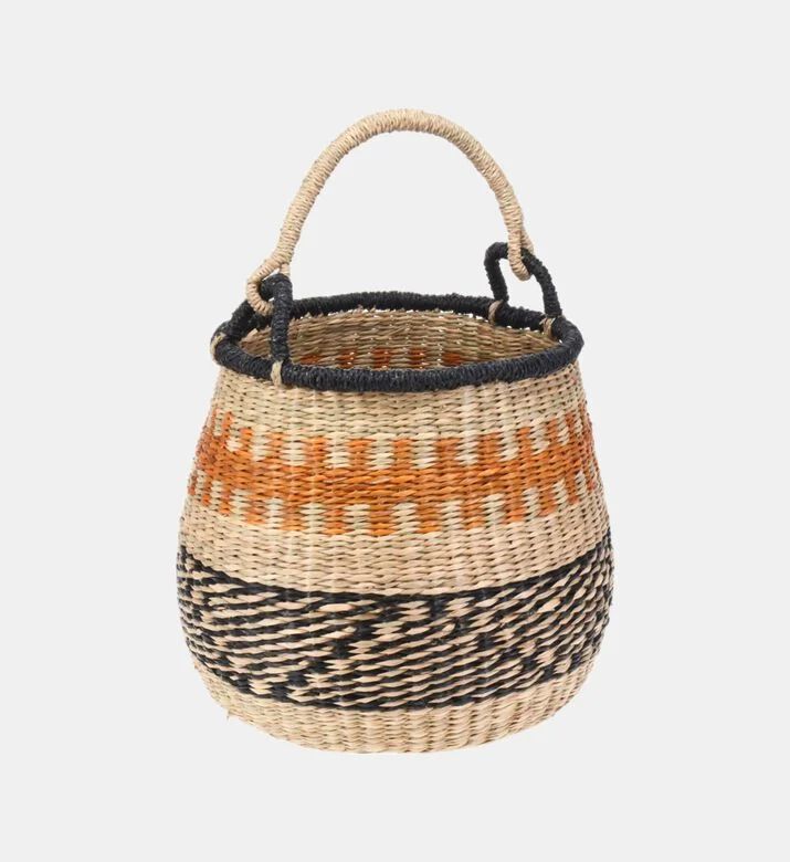 Home Deco and More Waterhyacint Handled Basket, Packshot View
