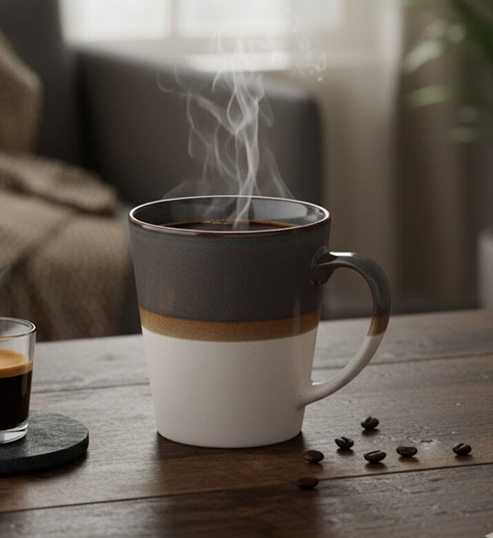 Siaki Stoneware Two-tones Mug, White, Packshot View