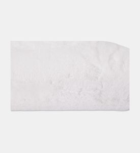 Home Deco and More Faux-fur Rectangular Small Rug, White, 90x60cm, Packshot View