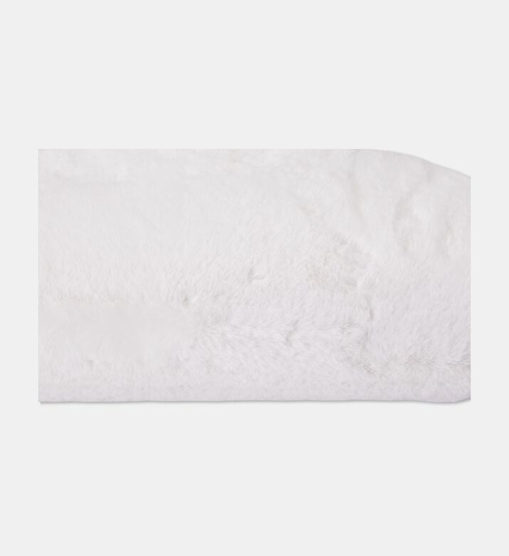 Home Deco and More Faux-fur Rectangular Small Rug, White, 90x60cm, Packshot View