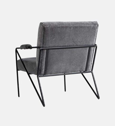 Oppy Iron Velvet Arm Chair