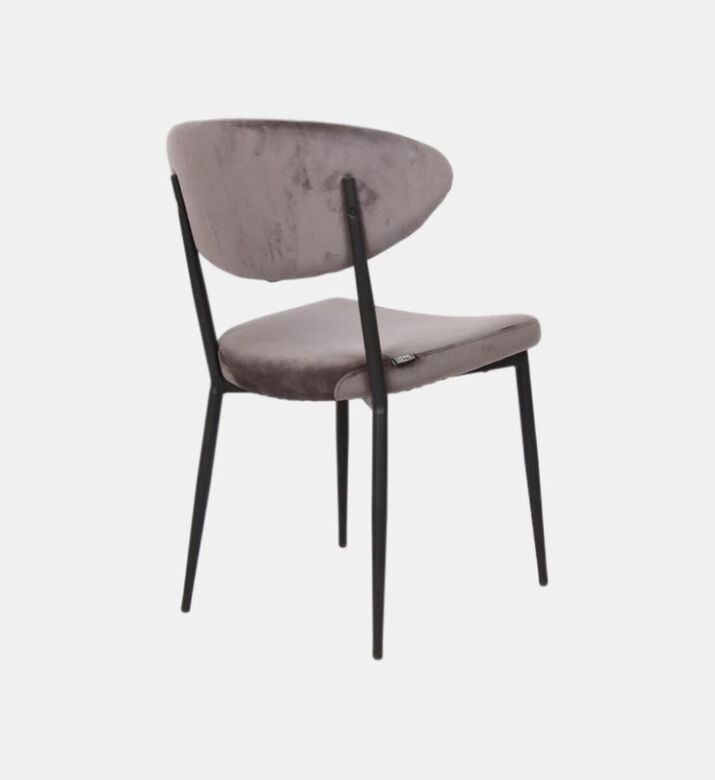 Home Deco and More Fun Velvet Dining Chair, Anthracite, Packshot View