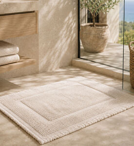 Home Deco and More Diva Cotton Bath Mat, Greige, 50x80-cm, Packshot View