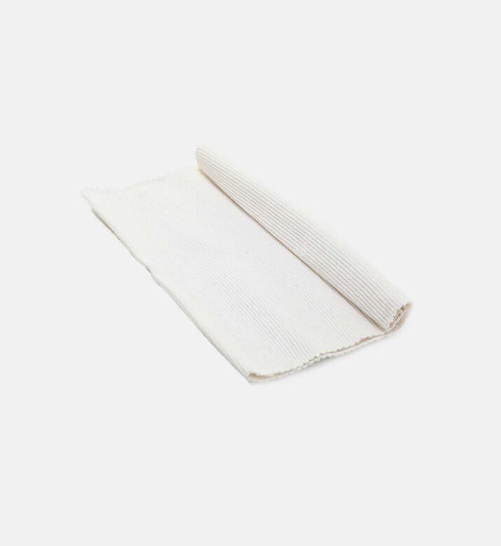 Home and Styling Cotton Rectangular Placemat, White, Packshot View