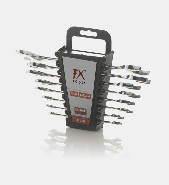 Home Deco and More Double Open End Spanner 8-piece Set, Packshot View