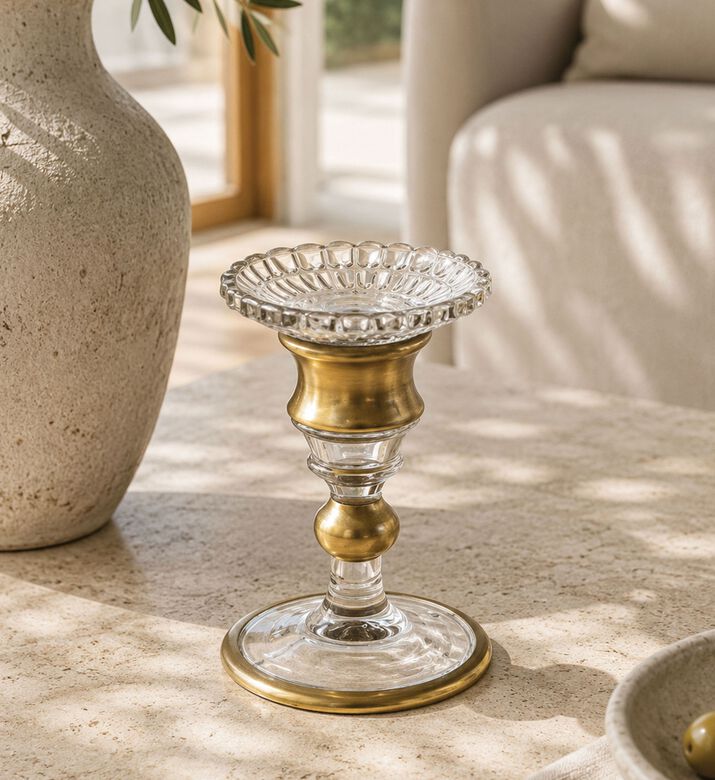 Glass Small Candle Holder