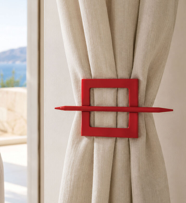 Golfino Wood Square Curtain Tie-back, Packshot View