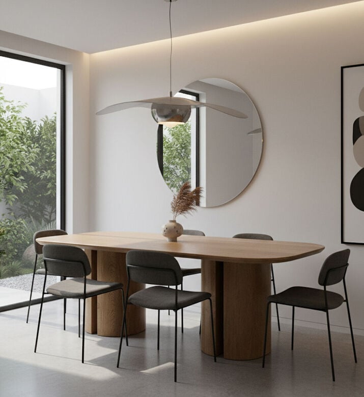 Home Deco and More Corden Wood Dinning Table, Grey, 260x100x76-cm, Packshot View Home Deco and More Corden Wood Dinning Table, Grey, 260x100x76-cm, Packshot View