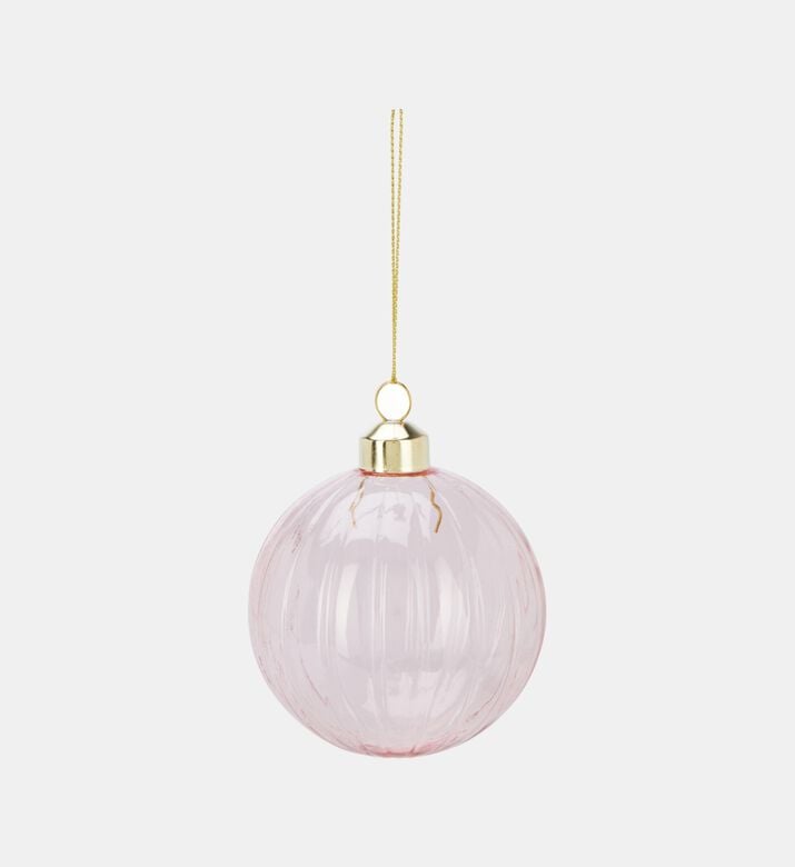 Home Deco and More Xmas Ball Glass, Purple, Packshot View