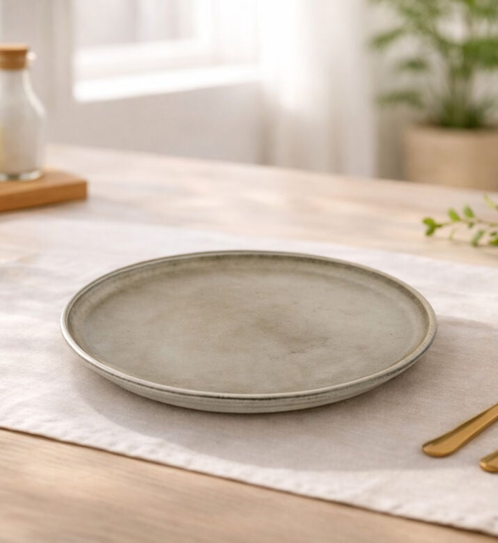 Home Deco and More Rustic-inspired Round Plate, Packshot View