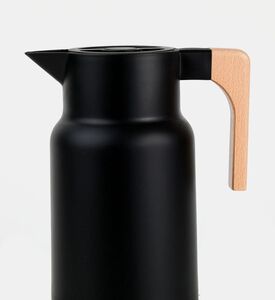 Excellent Houseware Wooden Handle Vacuum Jug, Black, Packshot View