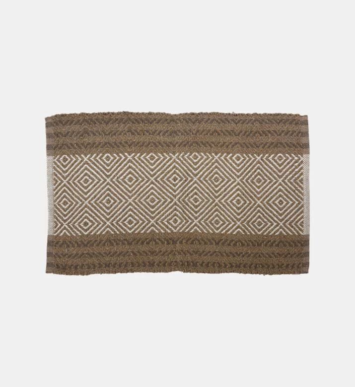 Home Deco and More Woven Recycled Cotton Striped Rug, Packshot View