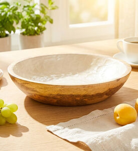 Home Deco and More Mango Wood Large Bowl, Packshot View