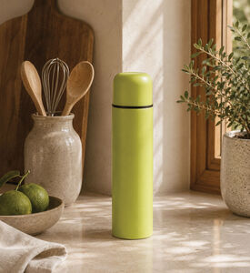 Excellent Houseware Double-walled Bullet Flask, Green, Packshot View