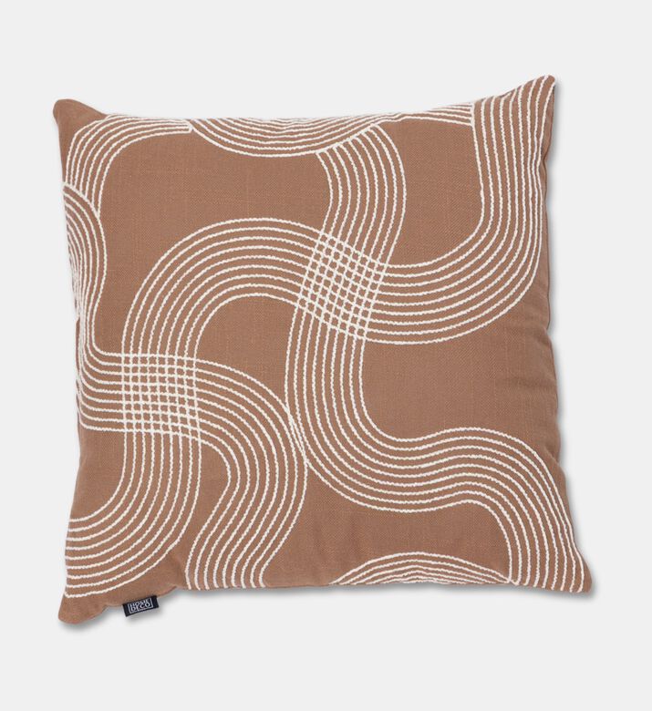 Home Deco and More Curtis Chenille Yarn Applique Cushion, Packshot View