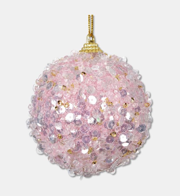 Kaemingk Ball On Wire Foam Bauble, Light-pink, Packshot View